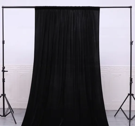 black stage curtain