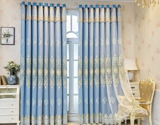 Printed Floral Home Curtain Fabric