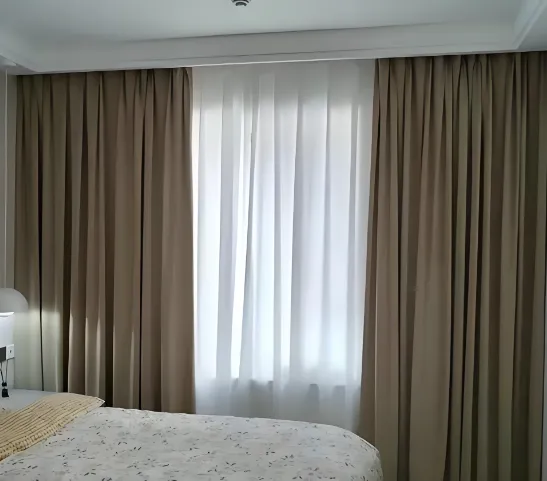 Hotel Room Blackout Curtain Fabric - 100% Light Blocking