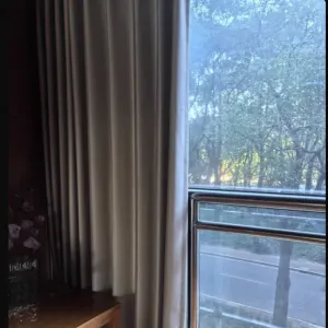 Hotel Room Linen-Cotton Blackout Curtains: 99% Light Blocking + Heat Insulation 